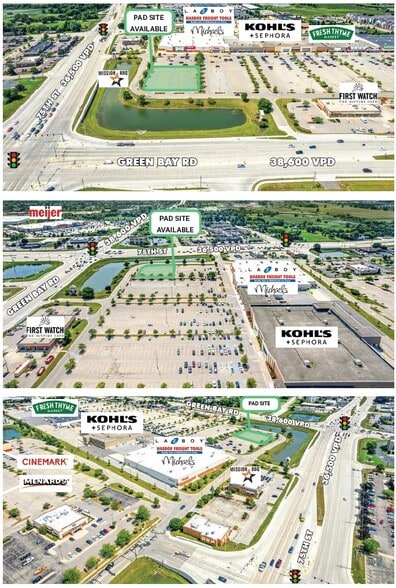 NWC of Highway 30 & Highway 50, Kenosha, WI for lease - Aerial - Image 2 of 4