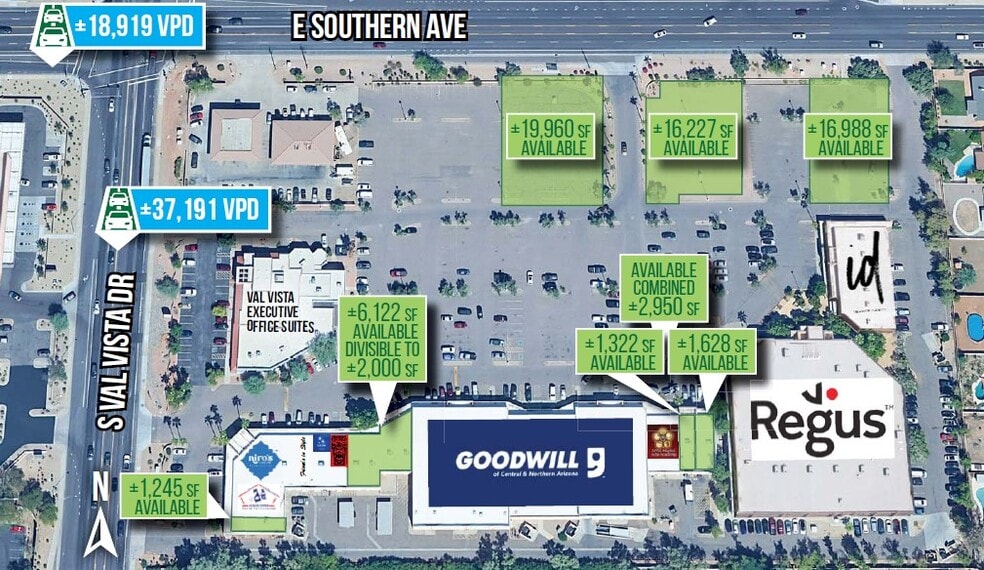 3617-3725 E Southern Ave, Mesa, AZ for lease - Building Photo - Image 1 of 2