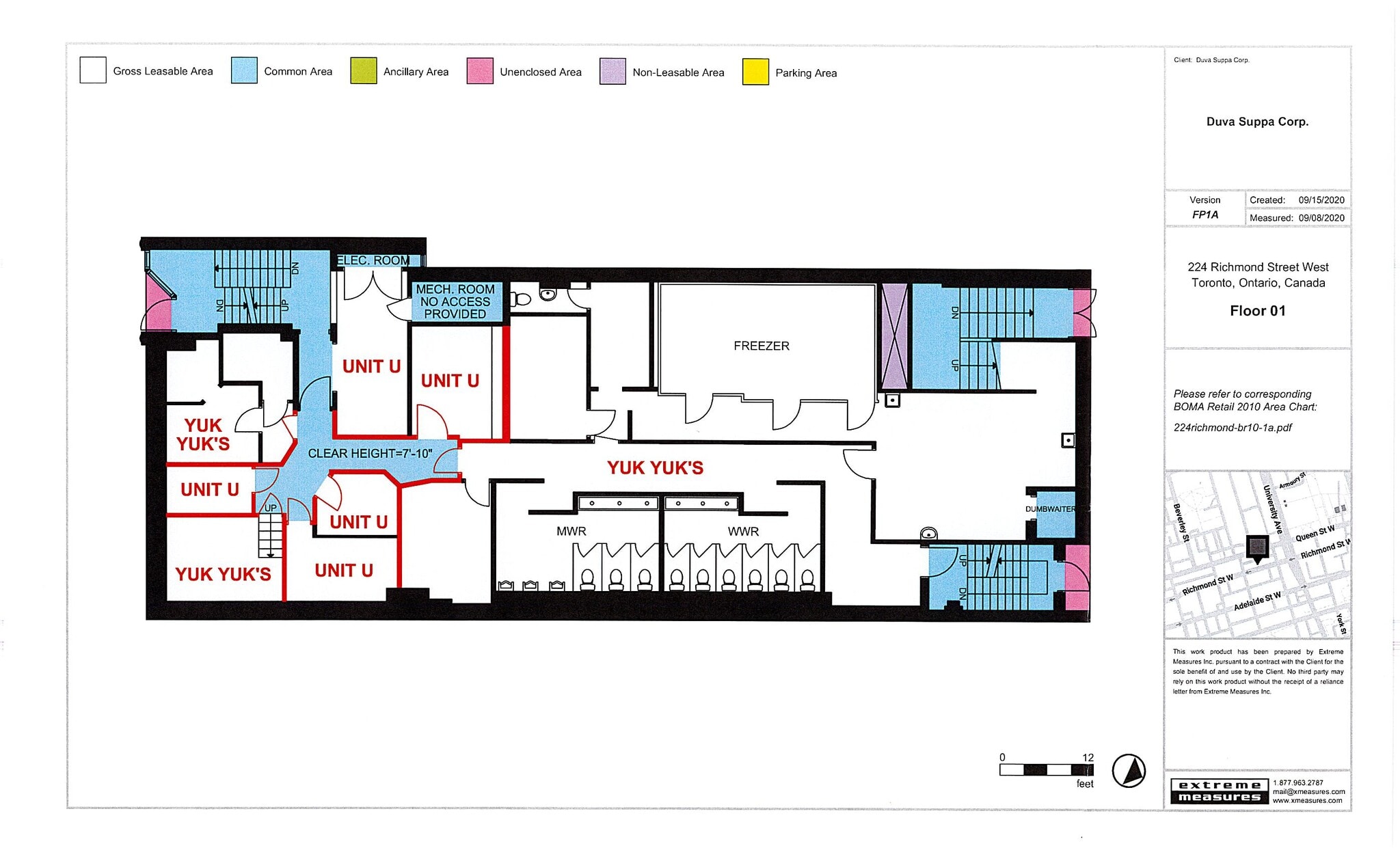 224-226 Richmond St W, Toronto, ON for lease Floor Plan- Image 1 of 3