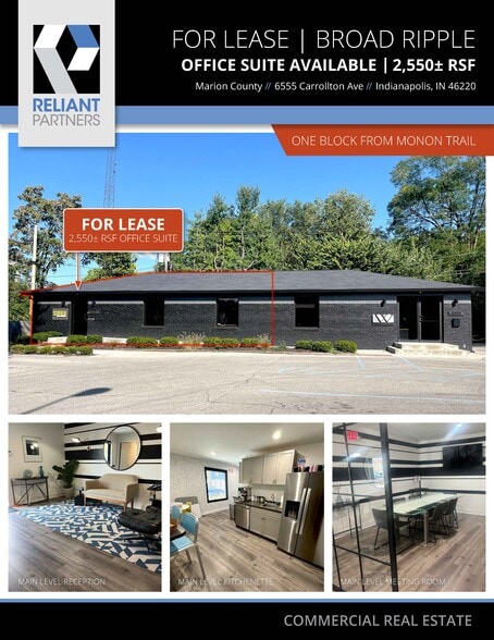 6555 Carrollton Ave, Indianapolis, IN for lease - Building Photo - Image 2 of 6