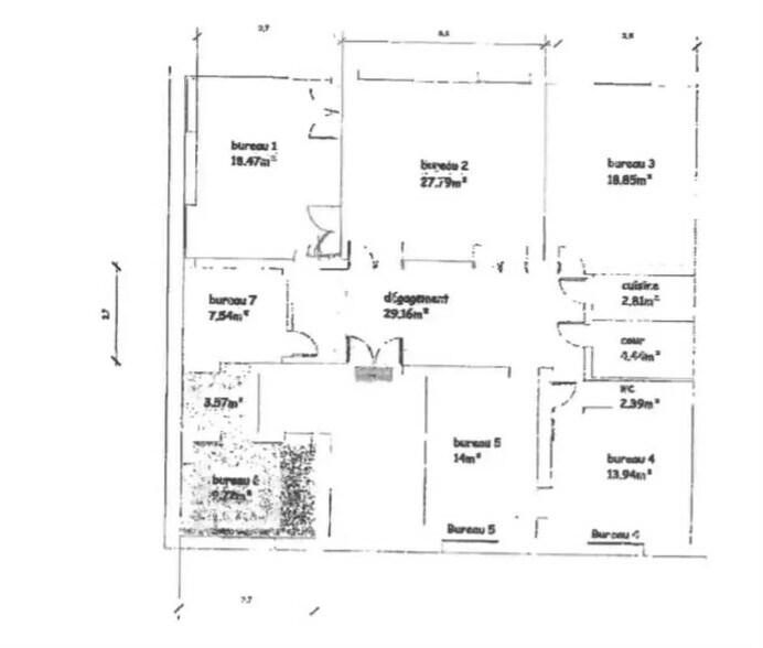 Office in Paris for lease - Floor Plan - Image 1 of 1