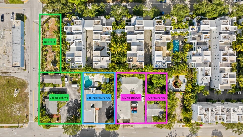 Flagler Village 3rd Ave Assemblage portfolio of 4 properties for sale on LoopNet.com - Aerial - Image 3 of 11