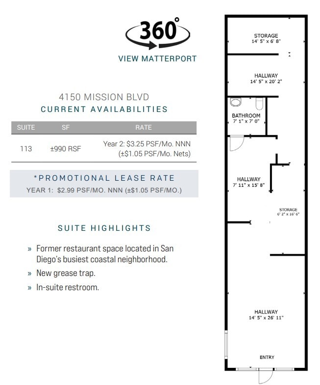 4110-4190 Mission Blvd, San Diego, CA for lease Floor Plan- Image 1 of 1