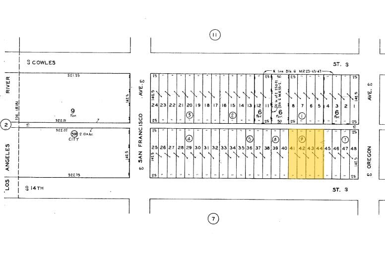 717-727 W 14th St, Long Beach, CA for lease - Plat Map - Image 3 of 6
