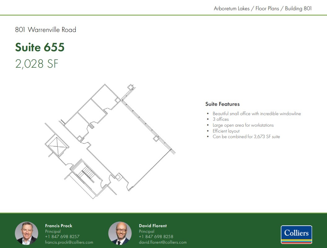 801 Warrenville Rd, Lisle, IL for lease Floor Plan- Image 1 of 2