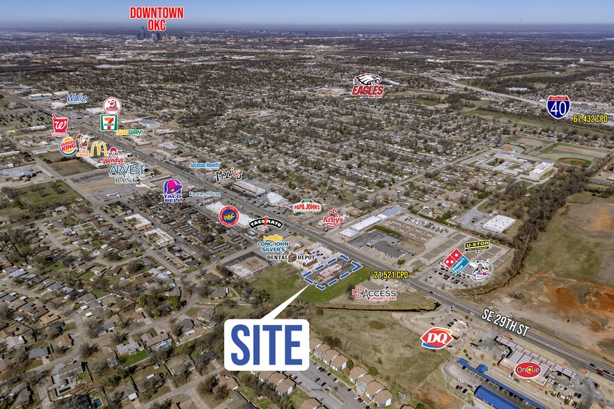 5008 SE 29th St, Del City, OK for sale - Aerial - Image 1 of 6