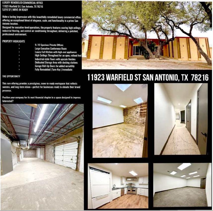 11923 Warfield St, San Antonio, TX for lease Interior Photo- Image 1 of 5