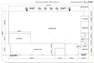 1135 Walsh Ave, Santa Clara, CA for lease Floor Plan- Image 2 of 2