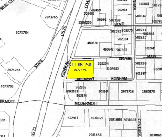 515 W Main St, Allen, TX for lease - Plat Map - Image 2 of 6