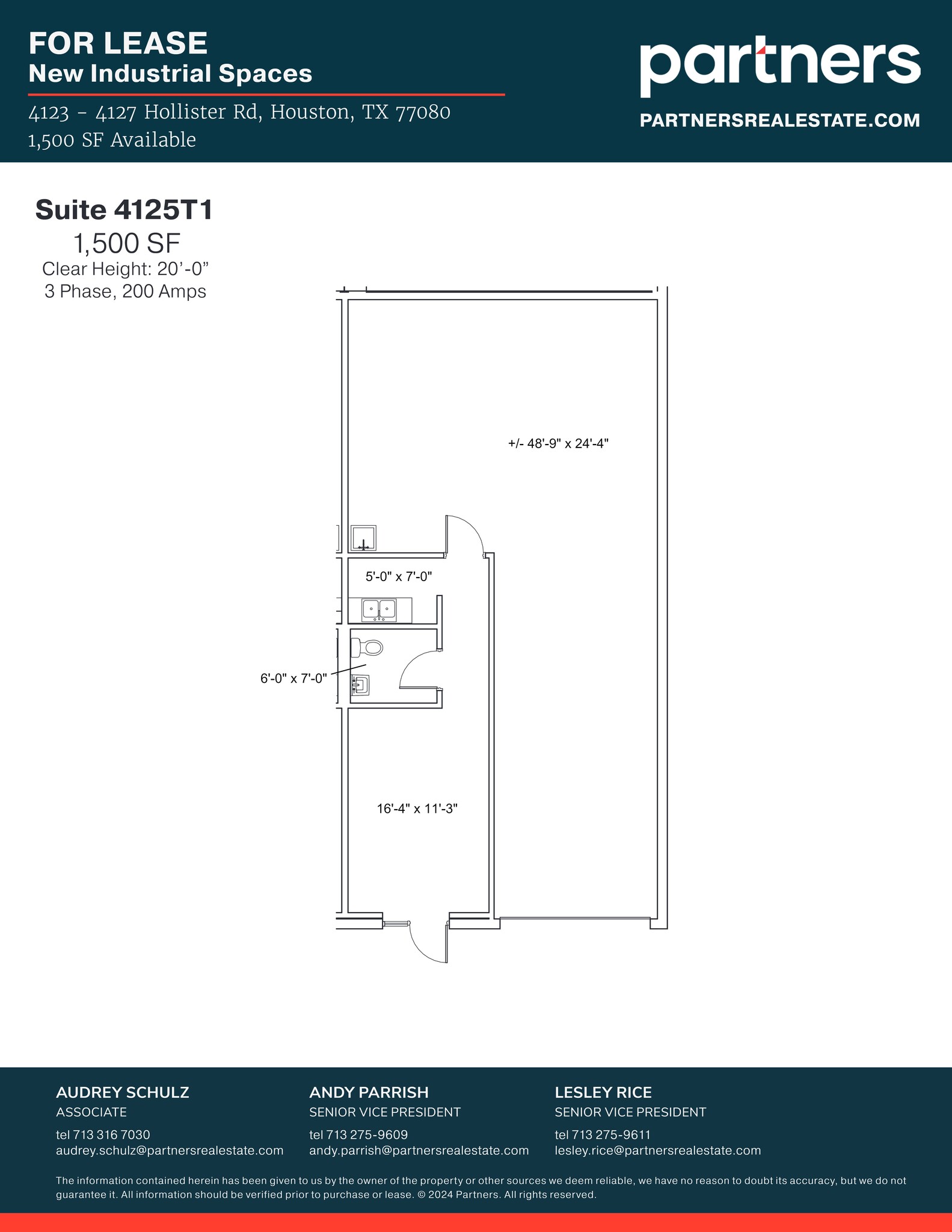 4125 Hollister St, Houston, TX for lease Site Plan- Image 1 of 1