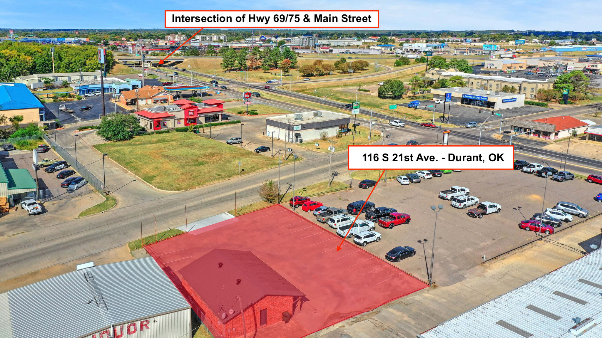 116 S 21st Ave, Durant, OK for sale Aerial- Image 1 of 1