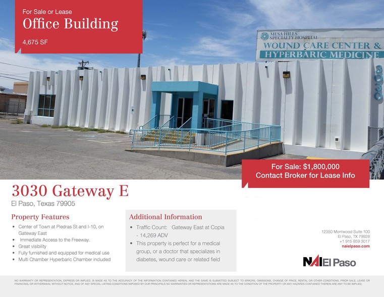 3030 E Gateway Blvd, El Paso, TX for sale - Building Photo - Image 1 of 1