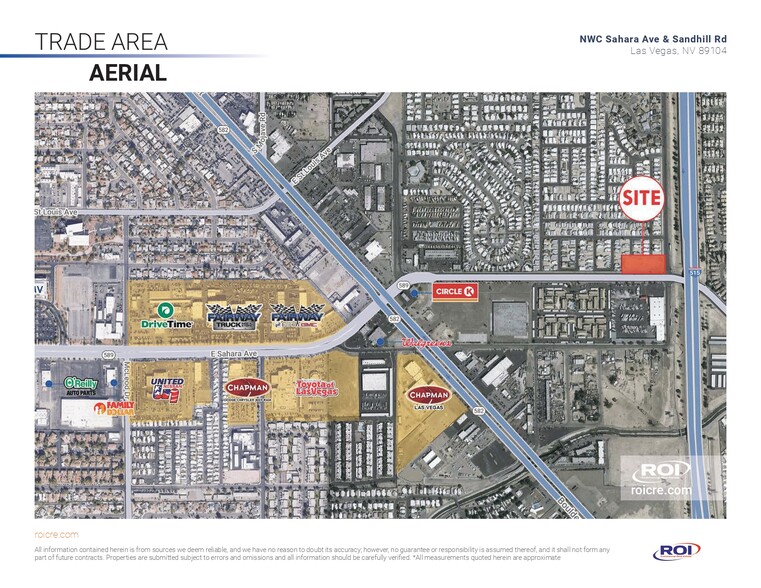 E Sahara Ave, Las Vegas, NV for lease - Aerial - Image 3 of 5