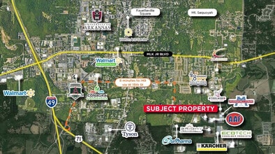 1601 E Pump Station Rd, Fayetteville, AR - AERIAL  map view