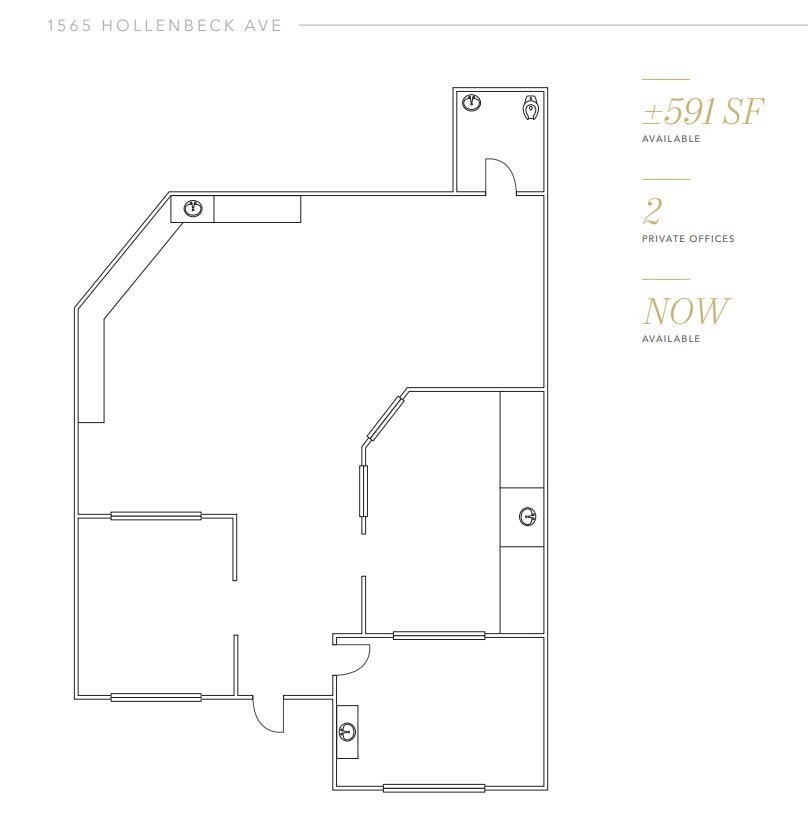 1565 Hollenbeck Ave, Sunnyvale, CA 94087 - Unit 107 -  - Floor Plan - Image 1 of 1