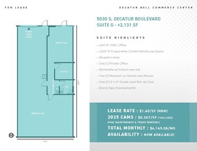 5030 S Decatur Blvd, Las Vegas, NV for lease Floor Plan- Image 1 of 1