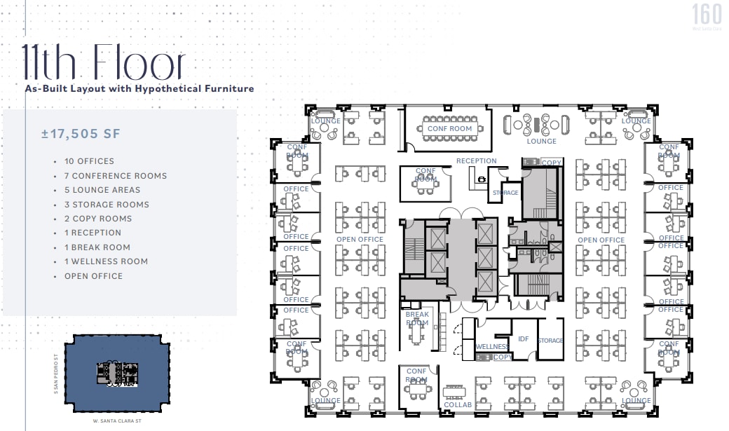 160 W Santa Clara St, San Jose, CA for lease Floor Plan- Image 1 of 1