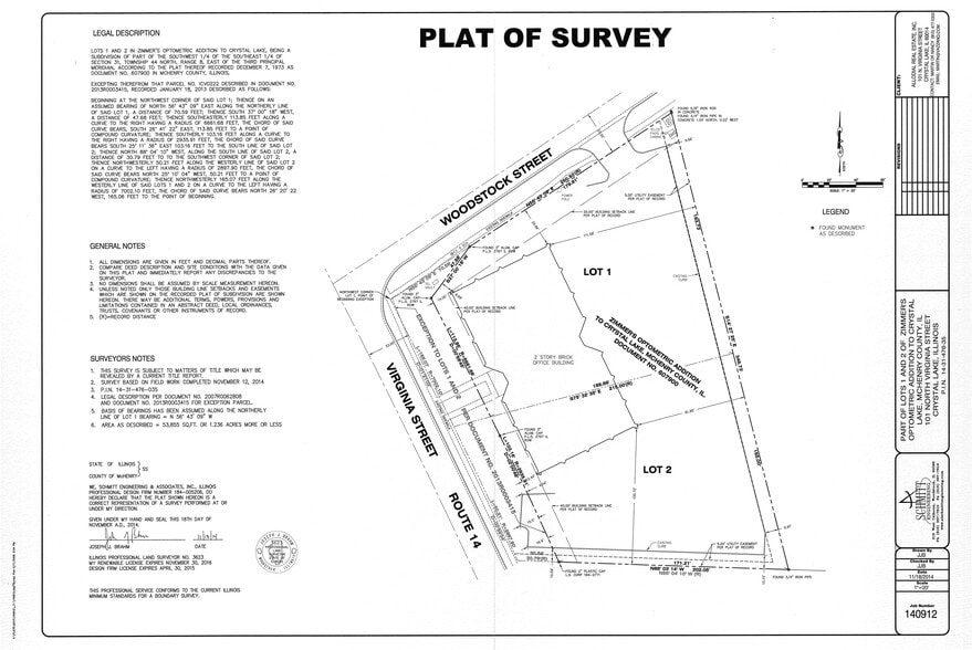 101 N Virginia St, Crystal Lake, IL for lease - Plat Map - Image 2 of 33