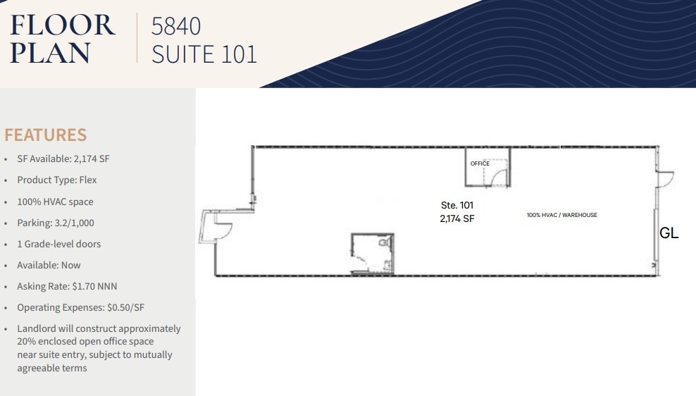 5860 El Camino Real, Carlsbad, CA for lease Floor Plan- Image 1 of 3