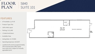 5860 El Camino Real, Carlsbad, CA for lease Floor Plan- Image 1 of 3