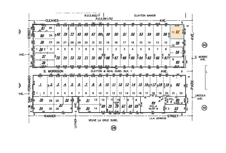 929 Park Ave, San Jose, CA for sale - Plat Map - Image 1 of 1