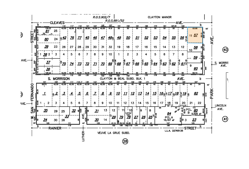 929 Park Ave, San Jose, CA for sale Plat Map- Image 1 of 2