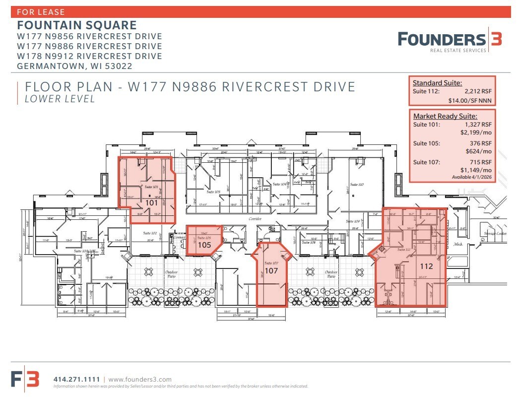 W177N9856-W178 N9912 Rivercrest Dr, Germantown, WI for lease Floor Plan- Image 1 of 1