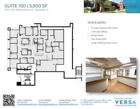 1245-1247 Milwaukee Ave, Glenview, IL for sale Floor Plan- Image 1 of 3