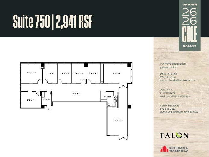 2626 cole Ave, Dallas, TX for lease Floor Plan- Image 1 of 1