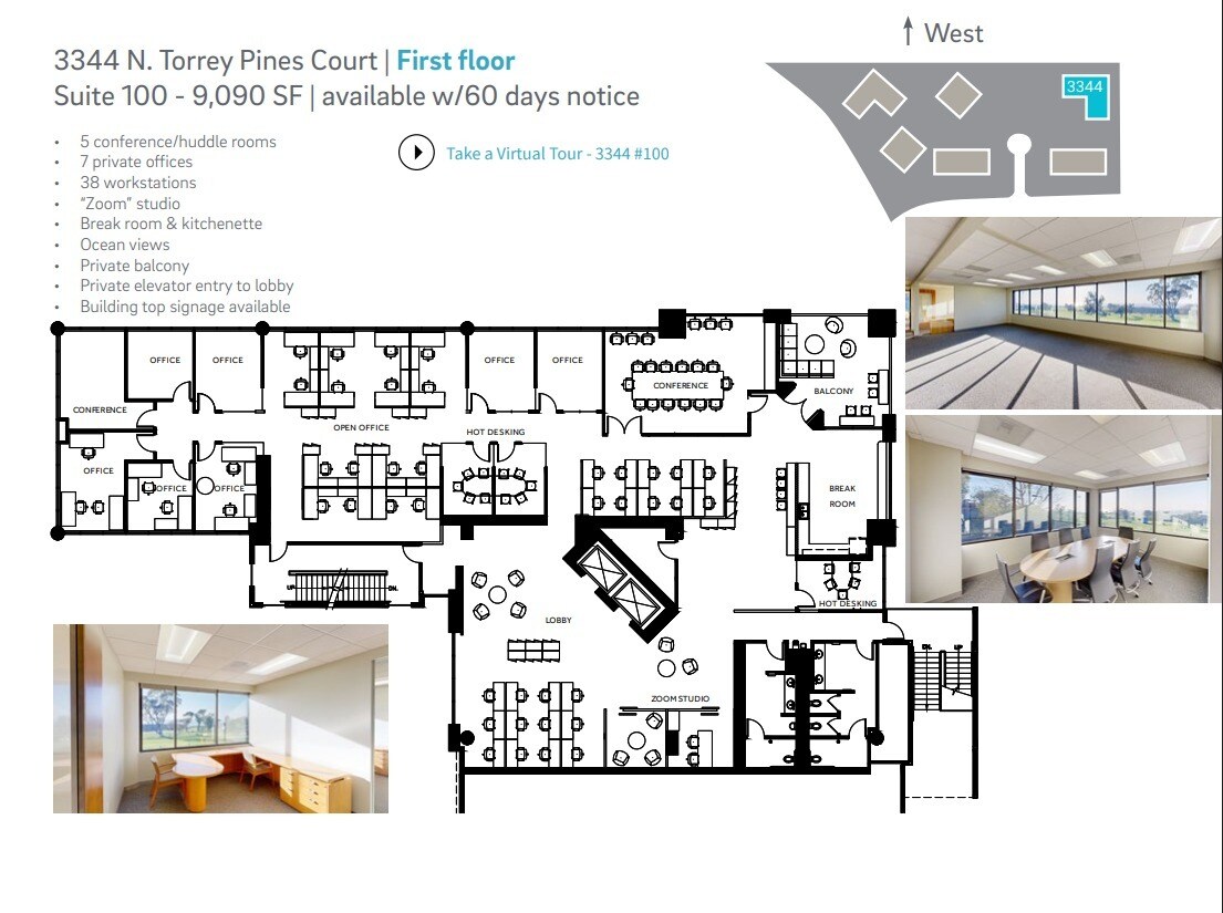 3333 N Torrey Pines Ct, La Jolla, CA for lease Floor Plan- Image 1 of 4