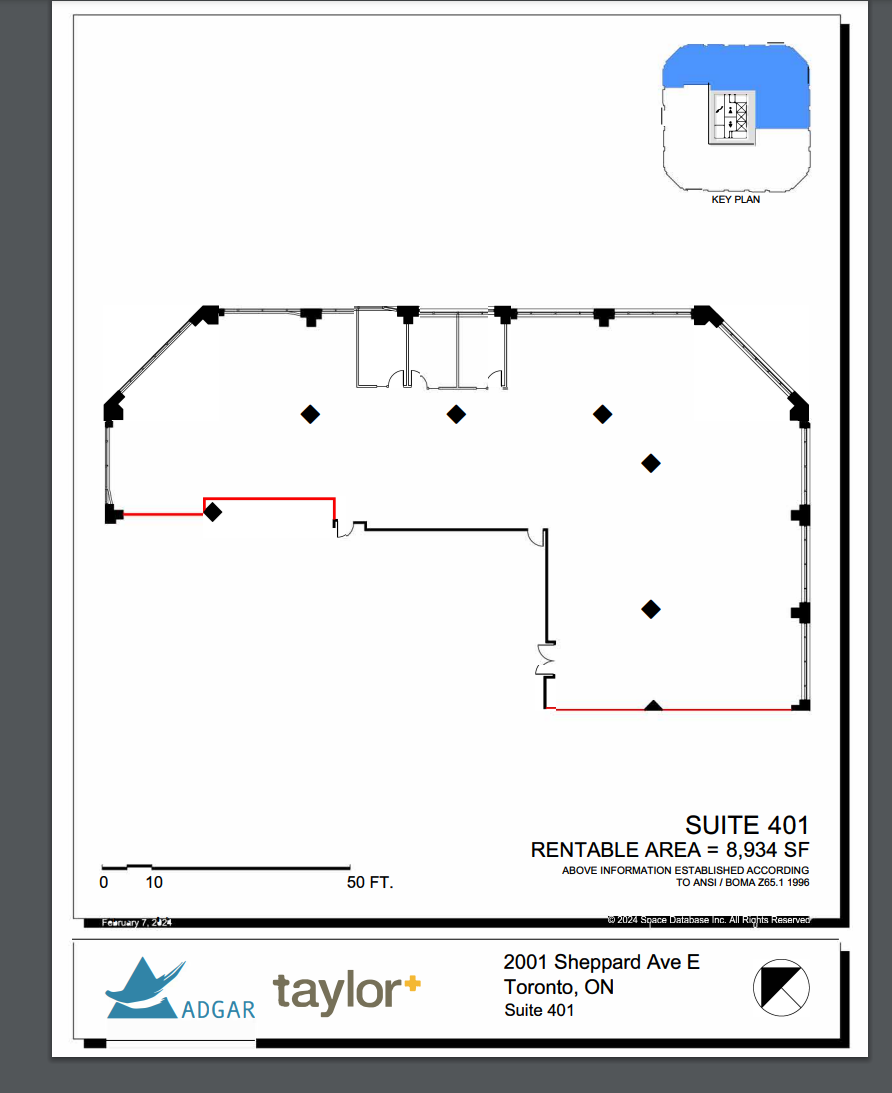 2001 Sheppard Ave E, Toronto, ON for lease Floor Plan- Image 1 of 1