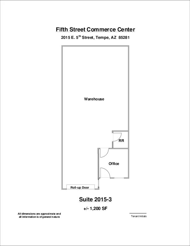 2009 E 5th St, Tempe, AZ for lease Floor Plan- Image 1 of 1