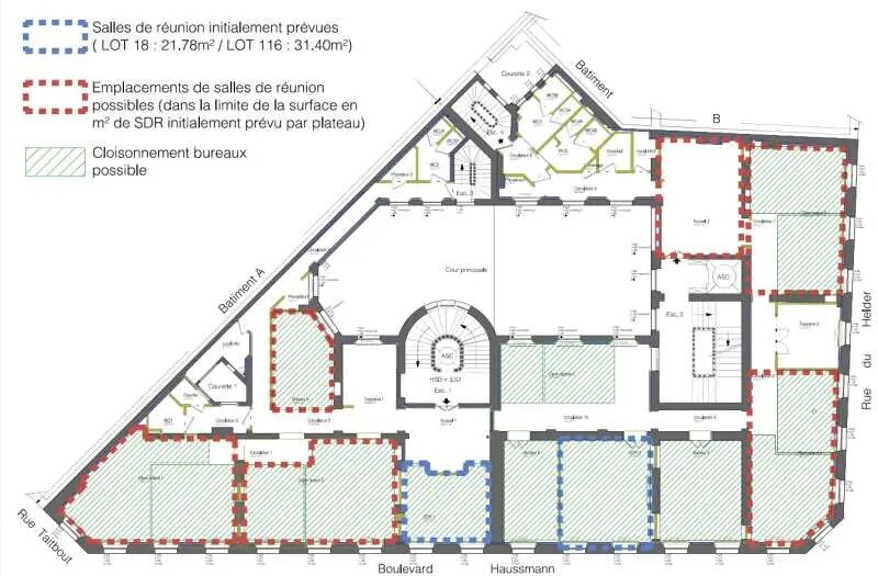 13 Bis Boulevard Haussmann, Paris for lease - Floor Plan - Image 3 of 3