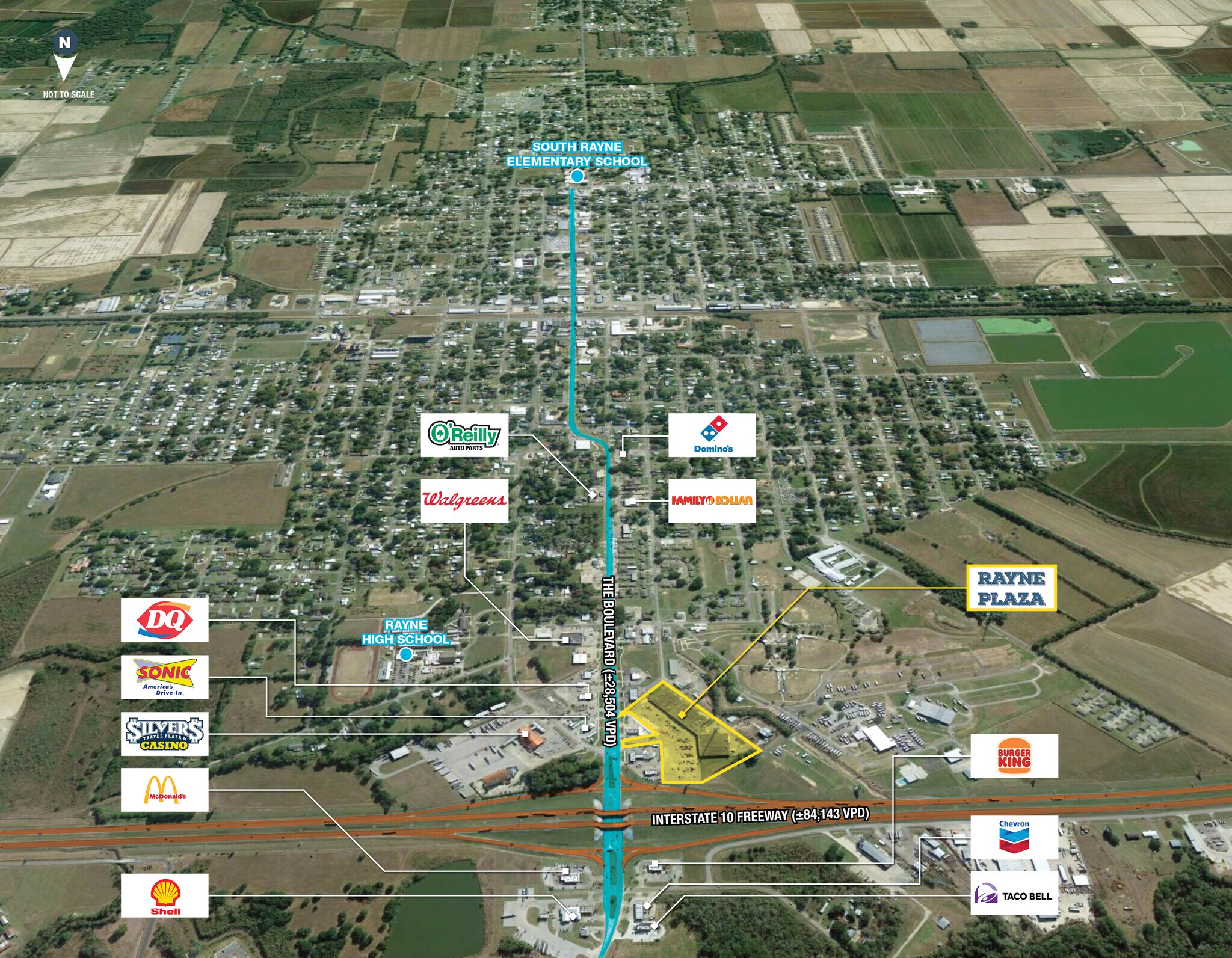 14031415 The Blvd, Rayne, LA 70578 Rayne Plaza Grocery Anchored