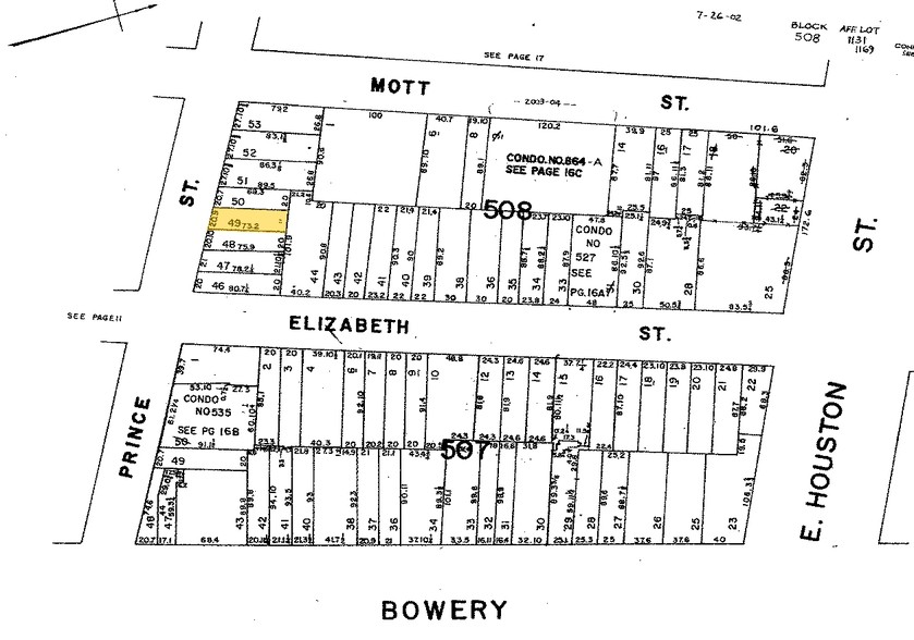 23 Prince St, New York, NY for lease - Plat Map - Image 2 of 2