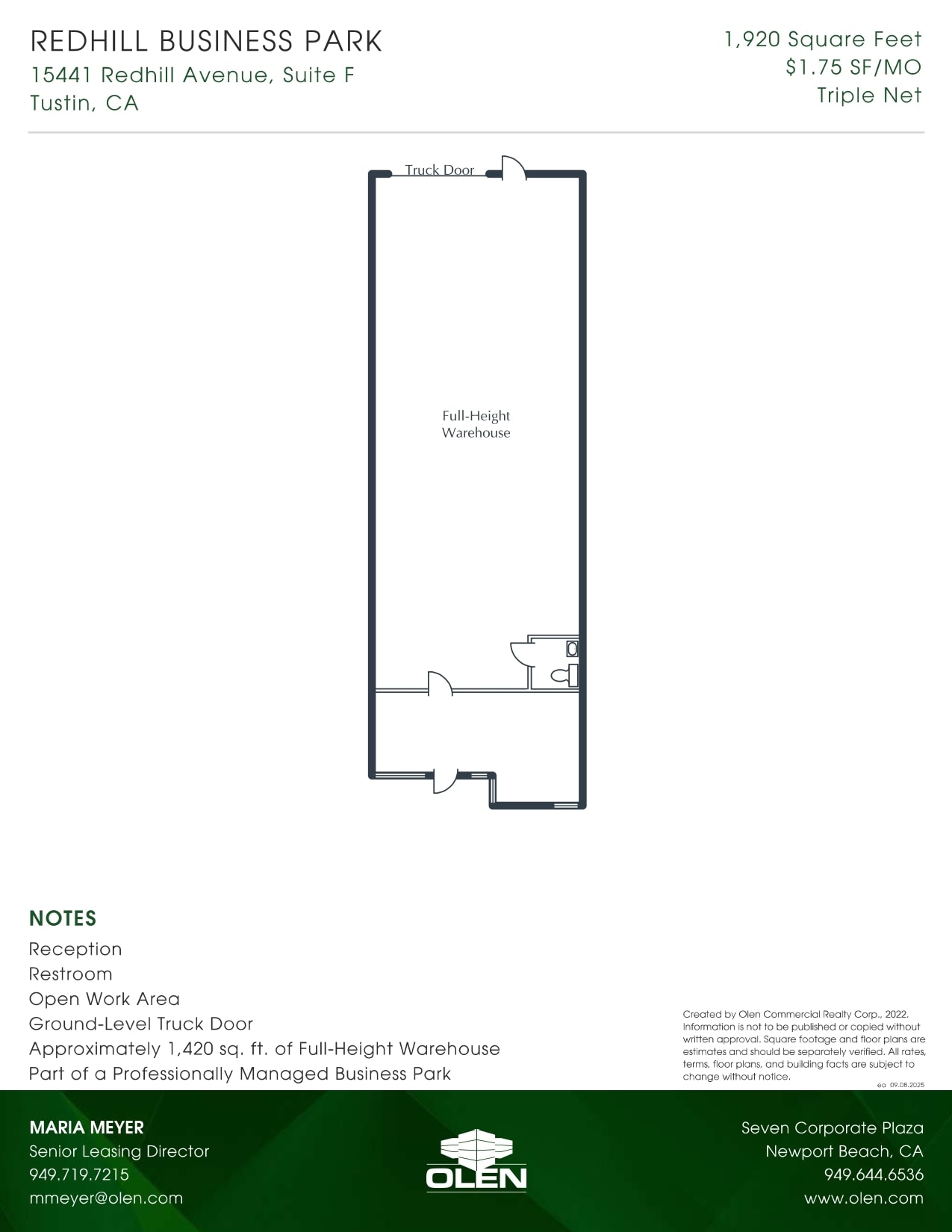 15441 Red Hill Ave, Tustin, CA for lease Floor Plan- Image 1 of 1