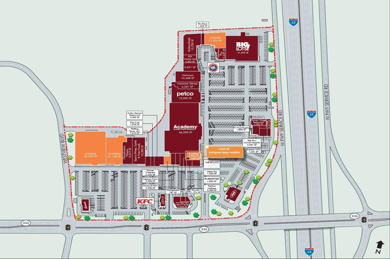 1400-1424 N Loop 336 W, Conroe, TX for lease Site Plan- Image 1 of 1