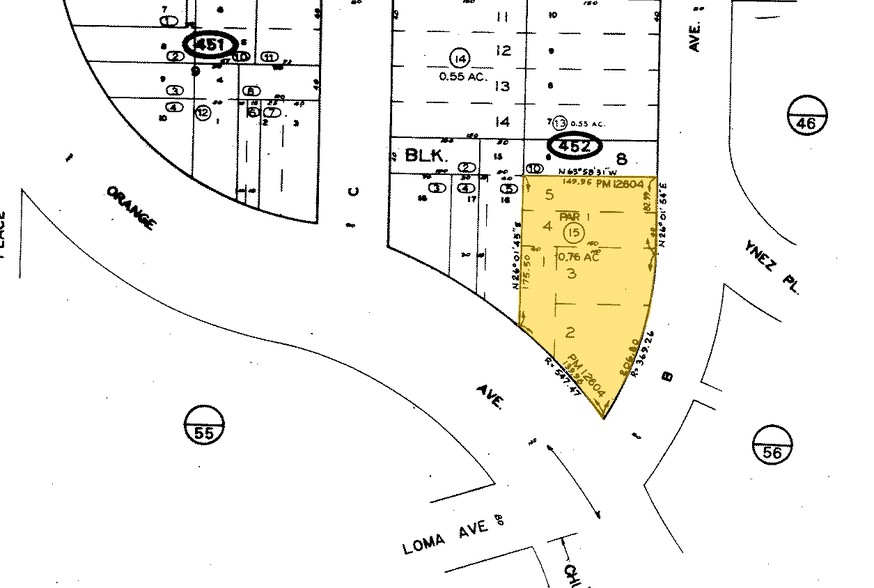 1199 Orange Ave, Coronado, CA for lease - Plat Map - Image 2 of 4