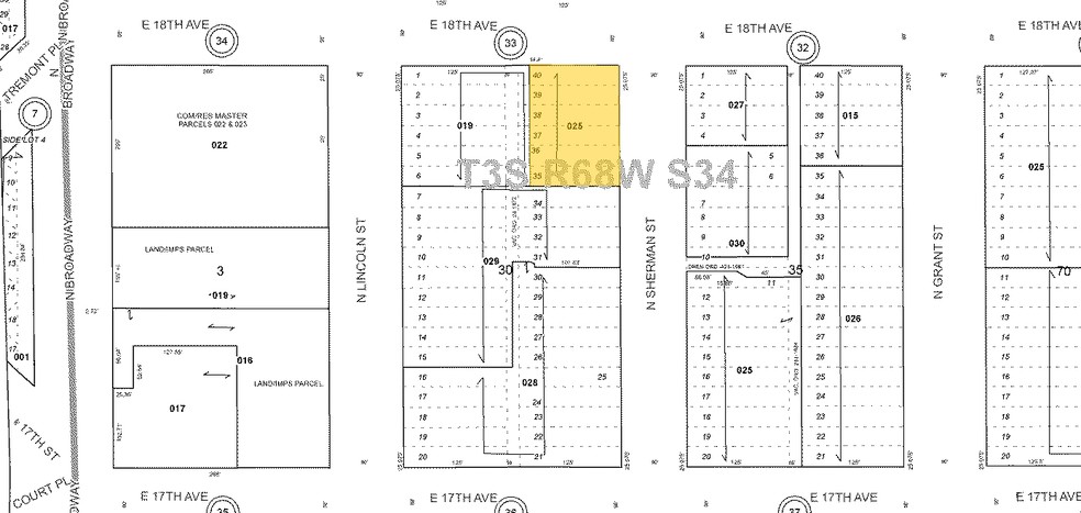 1775 Sherman St, Denver, CO for lease - Plat Map - Image 2 of 25