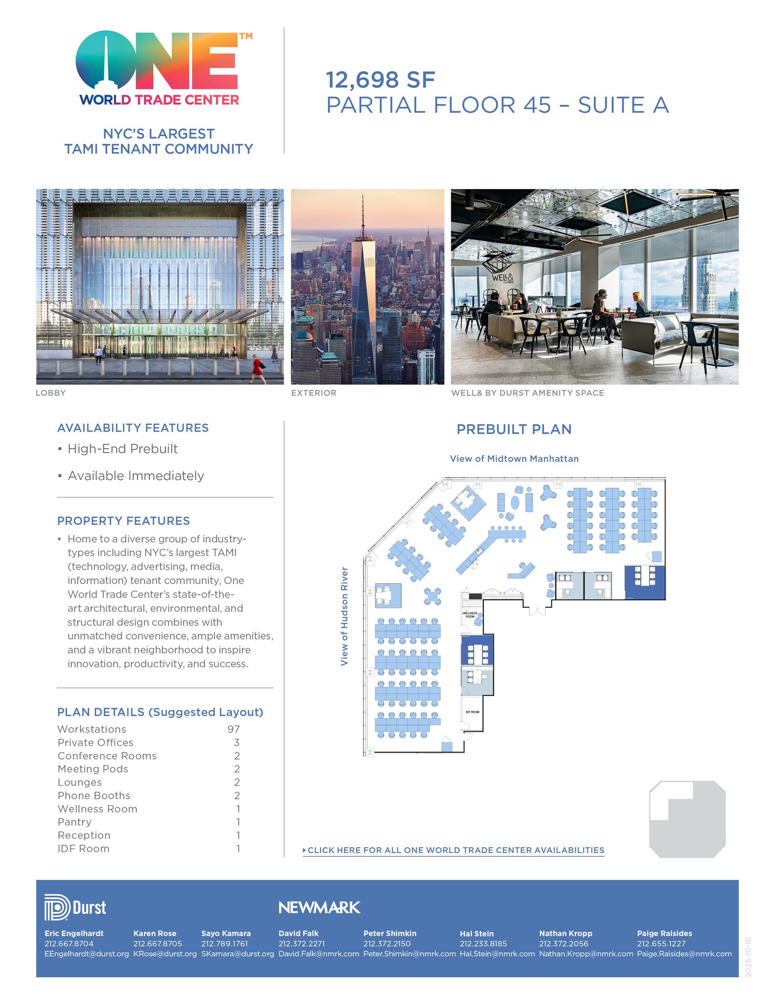 One World Trade Center, New York, NY for lease Interior Photo- Image 1 of 1