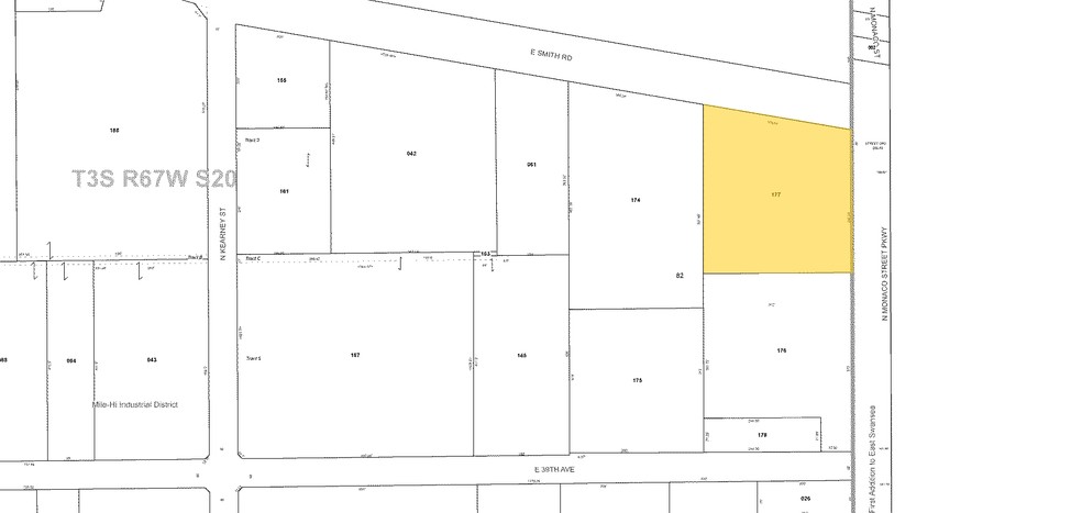 3975 Monaco Pky, Denver, CO for lease - Plat Map - Image 2 of 8