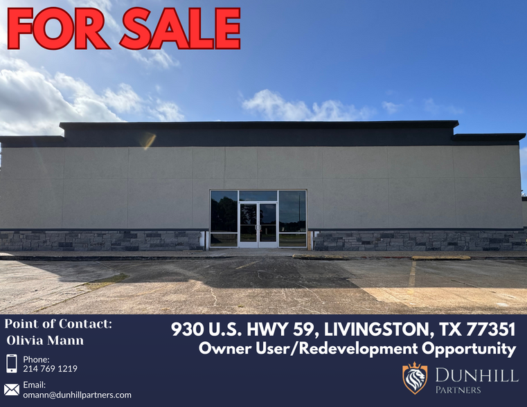 930 Hwy 59, Livingston, TX for sale - Building Photo - Image 1 of 15