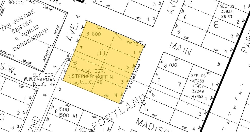 100 SW Main St, Portland, OR for lease - Plat Map - Image 2 of 12