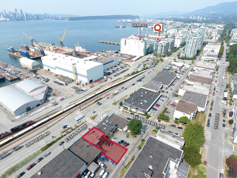 312 E Esplanade, North Vancouver, BC for lease - Aerial - Image 1 of 3