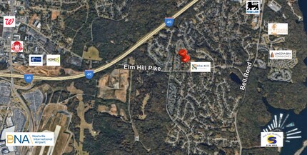 3128 Elm Hill Pike, Nashville, TN - AERIAL  map view