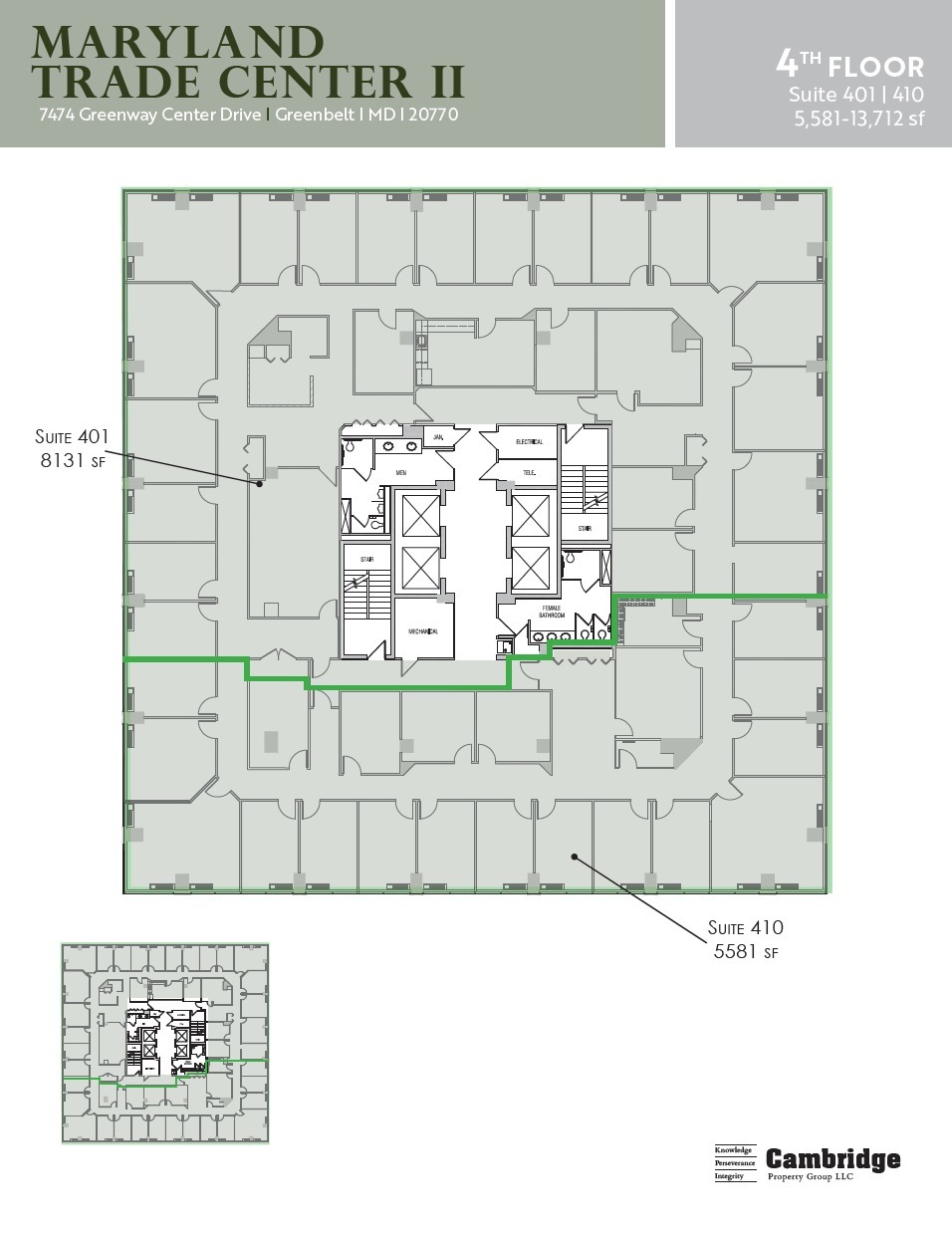 7500 Greenway Center Dr, Greenbelt, MD for lease Floor Plan- Image 1 of 1