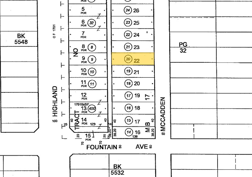 1335 N McCadden Pl, Los Angeles, CA for sale - Plat Map - Image 2 of 18