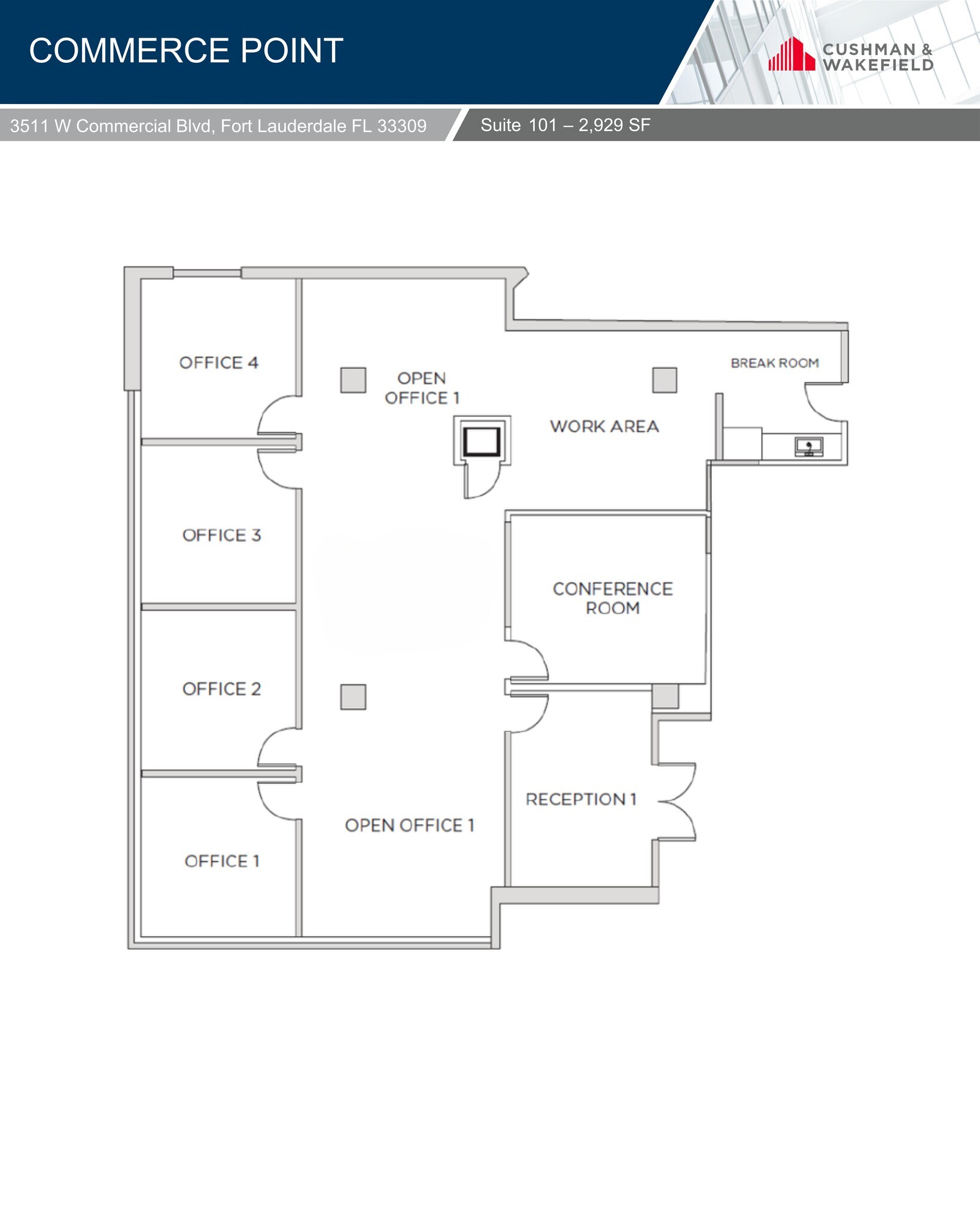 3511 W Commercial Blvd, Fort Lauderdale, FL for lease Site Plan- Image 1 of 1