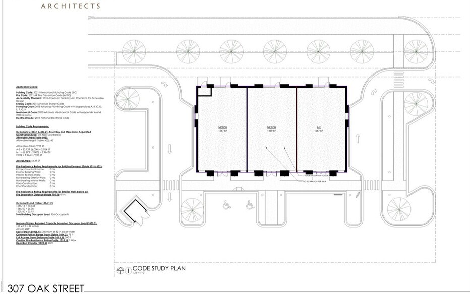 307 Oak St, Conway, AR for lease - Site Plan - Image 2 of 3