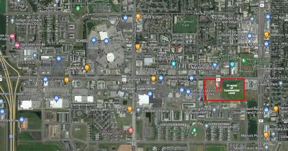 32nd, Grand Forks, ND - aerial  map view